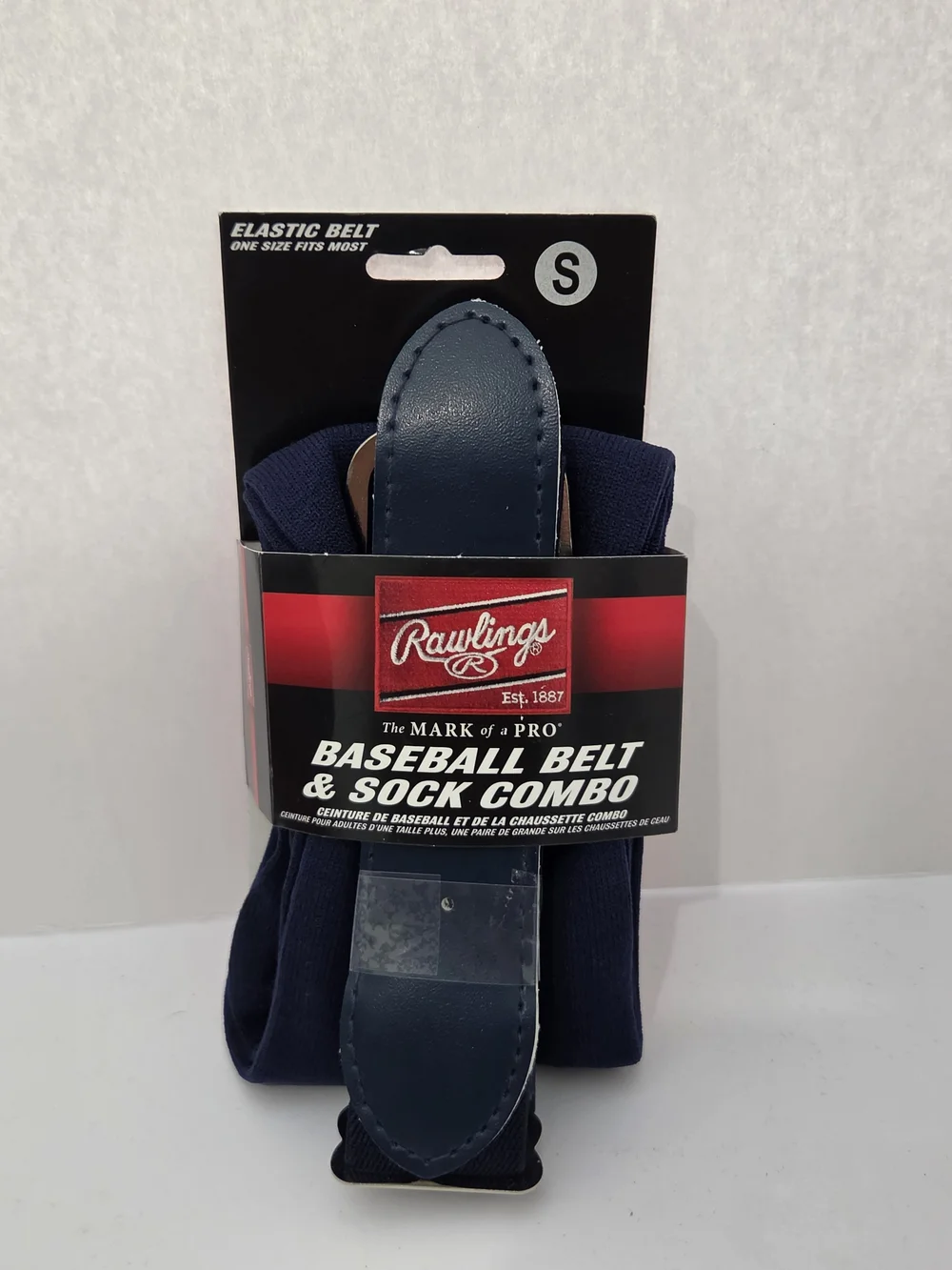 Rawlings Navy Elastic Baseball Belt & Socks Set